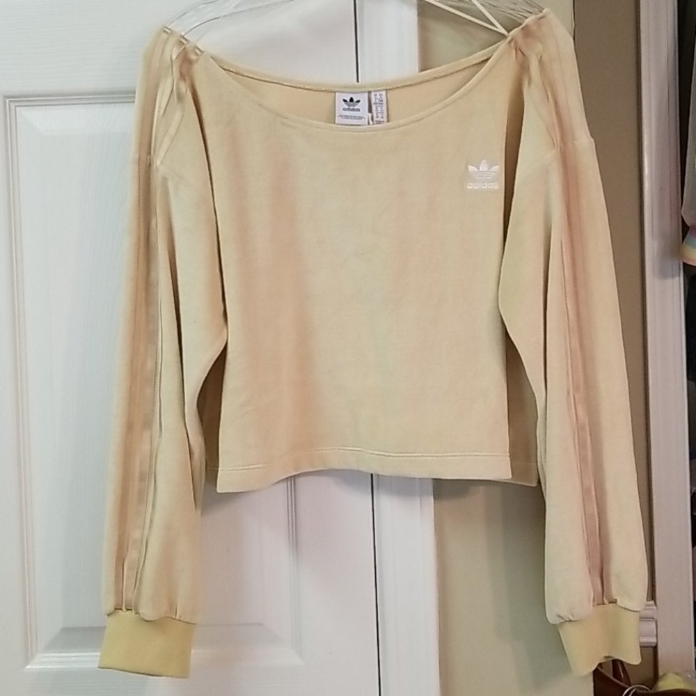 Adidas Relaxed Risque Velour Top - Picture 2 of 5